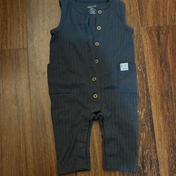 Carter's Other - Carter's Charcoal Sleeveless Kids Romper